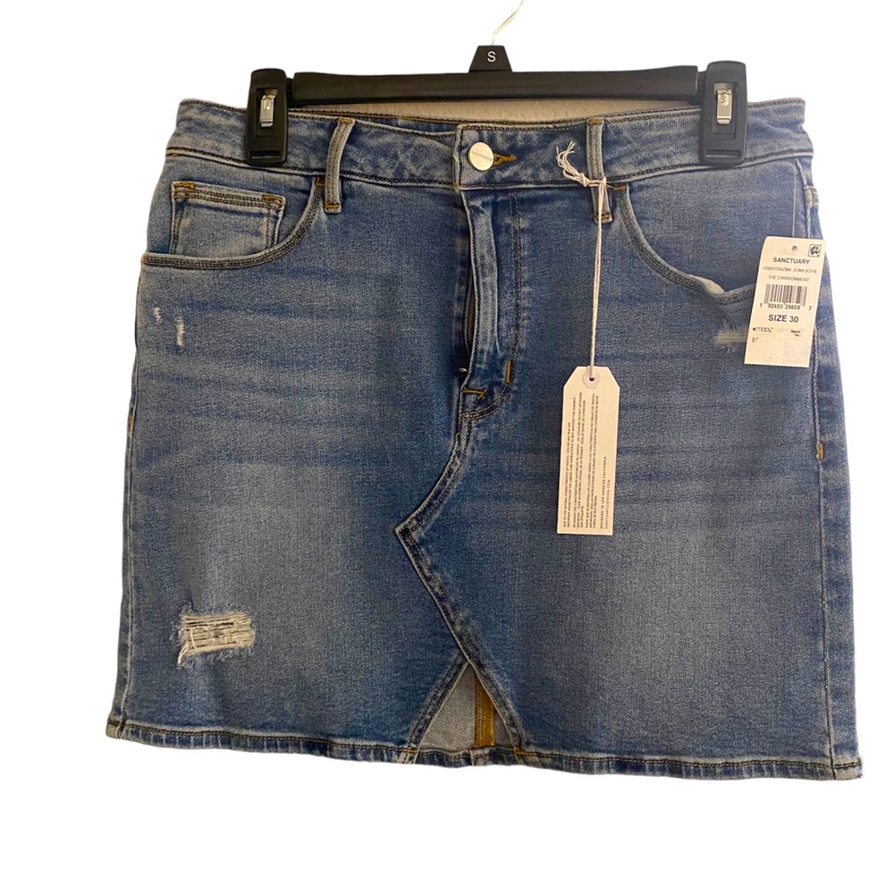 NWT Sanctuary women's denim mini skirt
